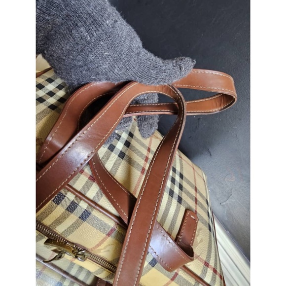 Authentic Burberry Haymarket check bag Brown - Picture 5 of 13